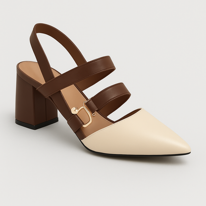Puntige Teen Middelhoge Schoenen Elegante Afwerking – Marra