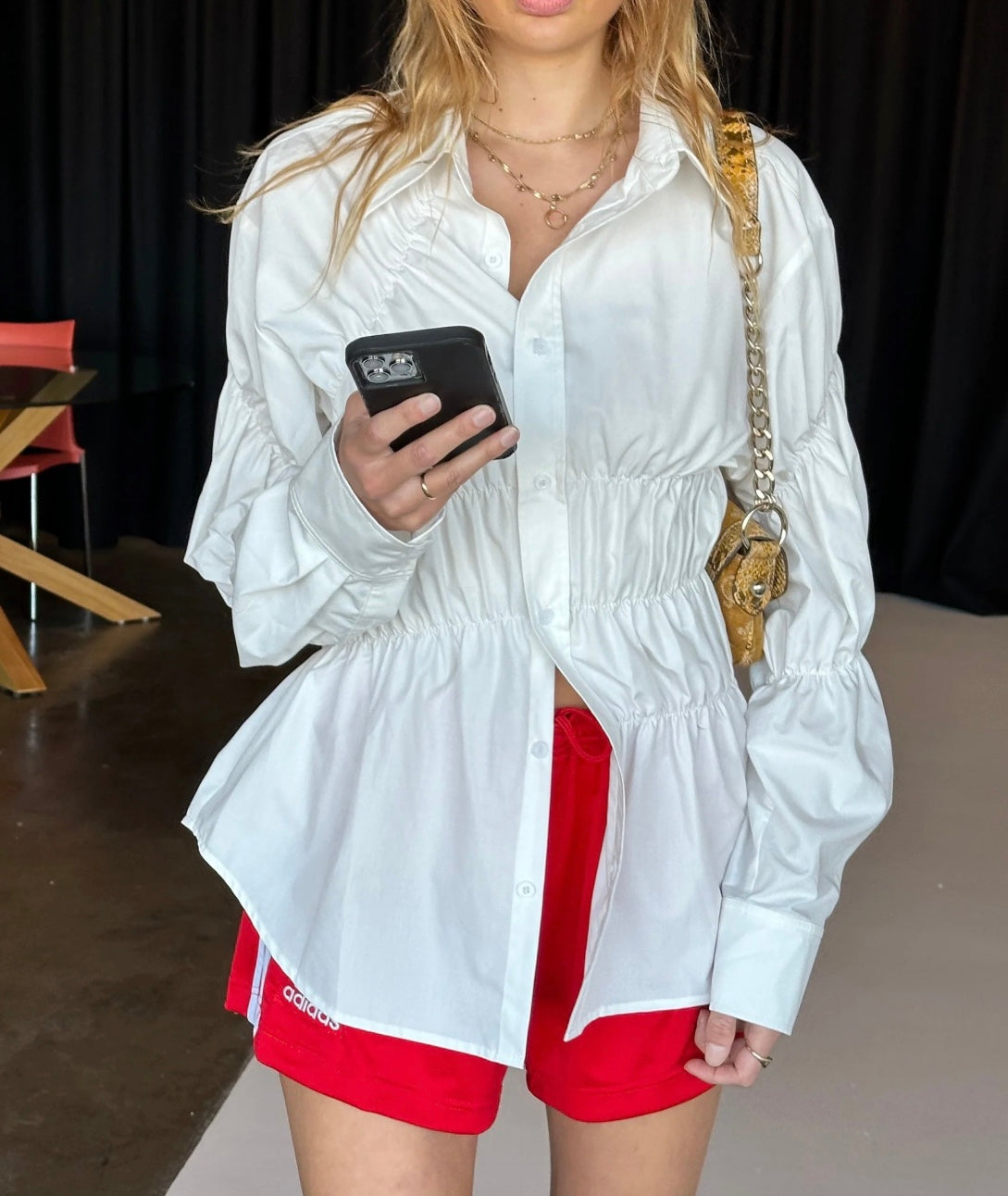 Blouse Scrunched Stijlvol Design – Lilo