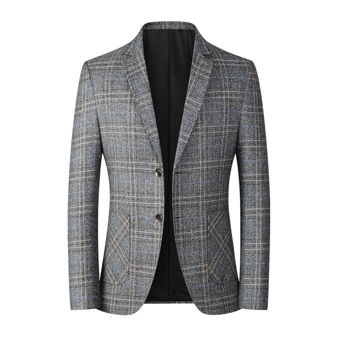 Casual blazer geruit knopen heren - Ambros