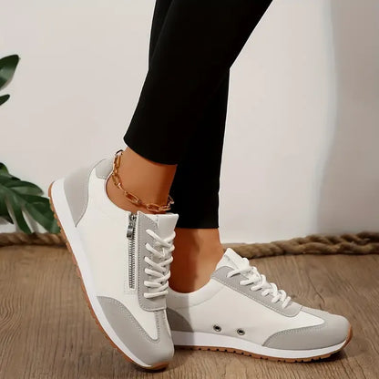 Vetersneakers Trendy Contrastdetails & Gripzool – Ellaine