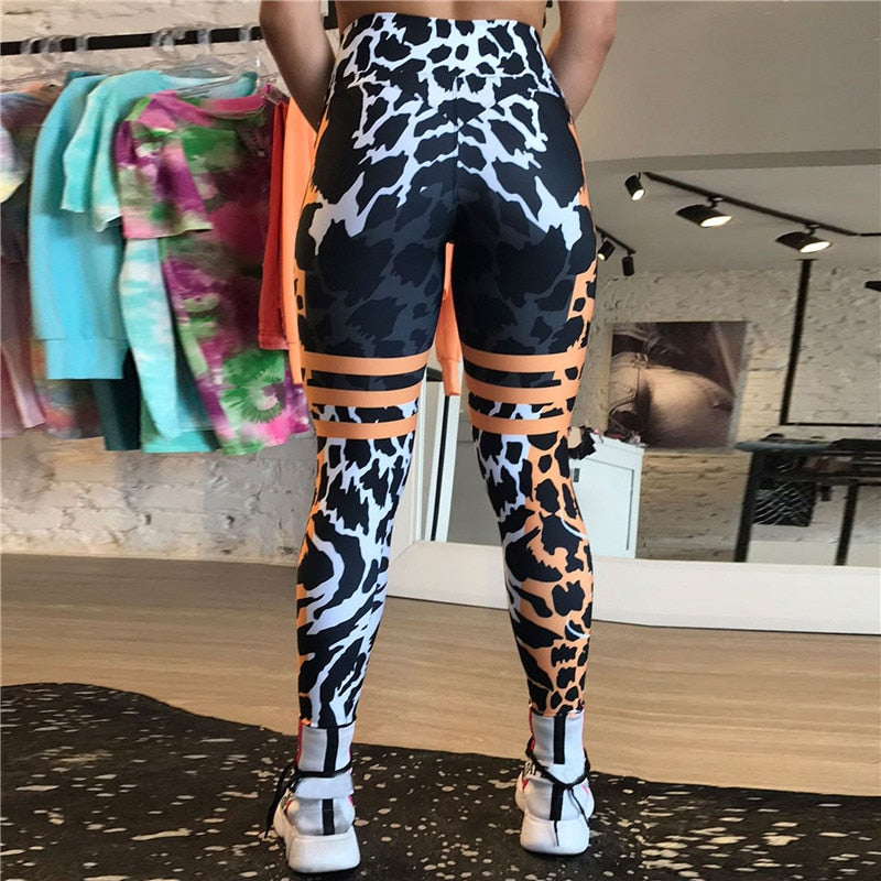 Sportlegging Unieke Print Stretchy Push-Up Model – Gerhie