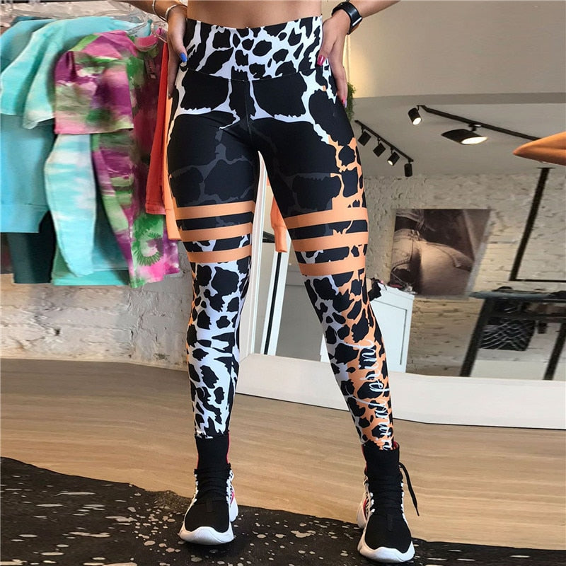 Sportlegging Unieke Print Stretchy Push-Up Model – Gerhie