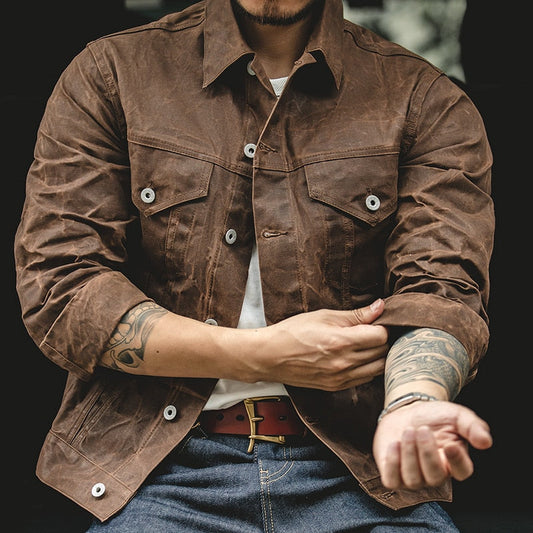 Herenjas Waxed Canvas Stijlvol Design – Gerwin
