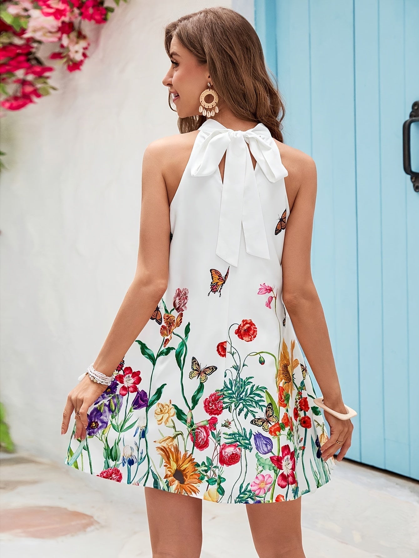 Halterjurk Bloemenprint Elegant Design – Annemieke
