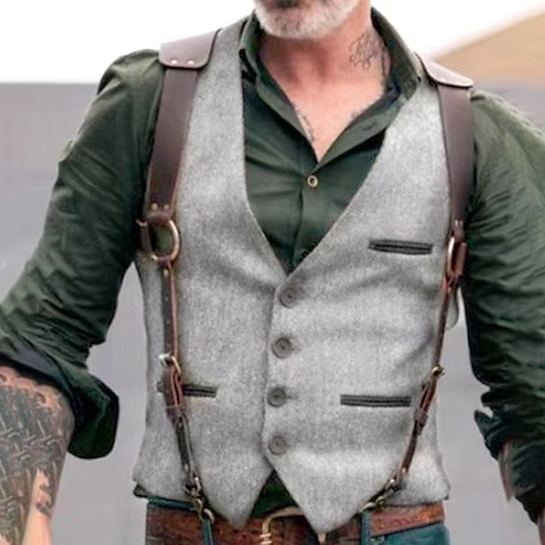 Leren Gilet Tijdloos Design – Godfried