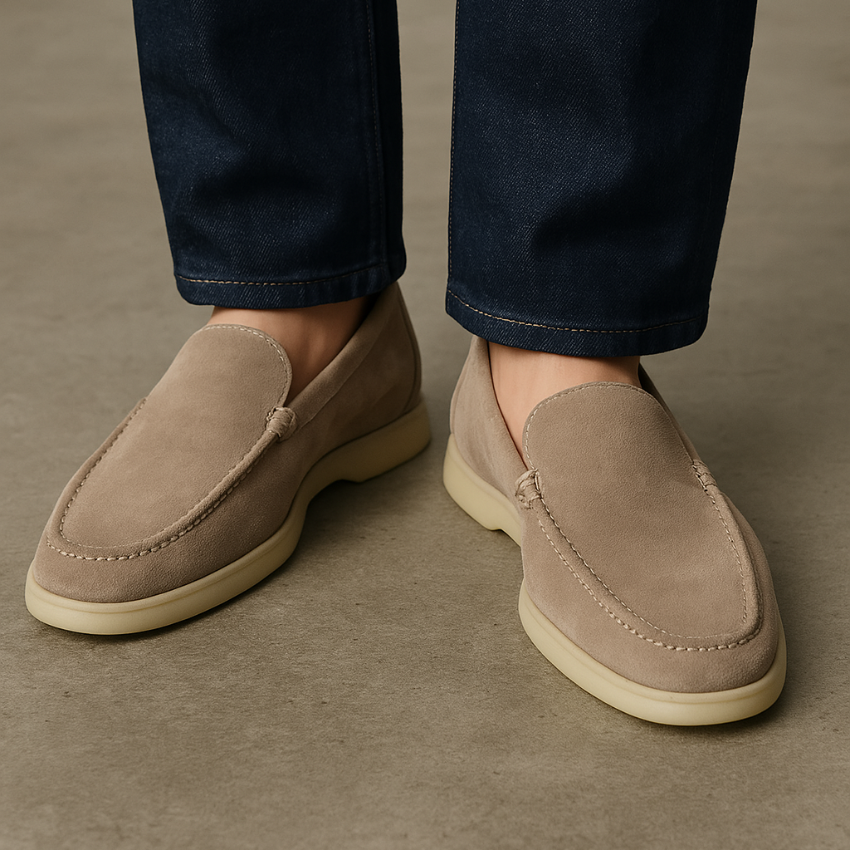 Suède Loafers Stijlvol Beige – Bram