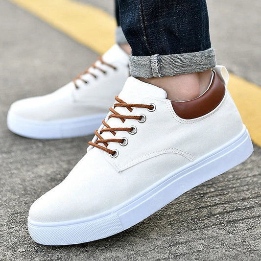 Canvas heren sneakers met veters grip ademend - Mark