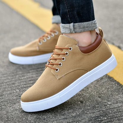 Canvas heren sneakers met veters grip ademend - Mark