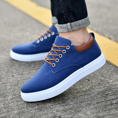 Canvas heren sneakers met veters grip ademend - Mark