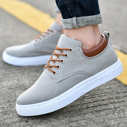 Canvas heren sneakers met veters grip ademend - Mark