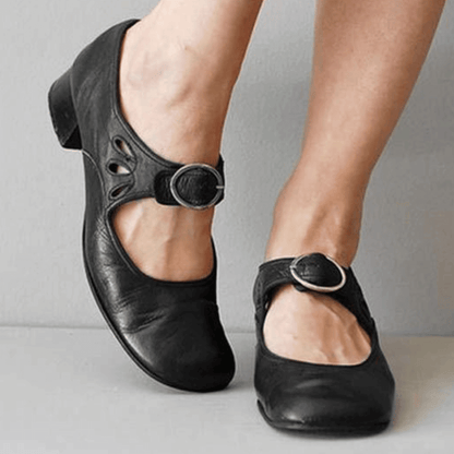Mary Jane Schoenen Leer Met Gesp – Sjoukje