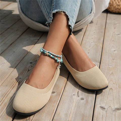 Balletschoenen Slip-On Textuur en Flexibele Zool – Ilse