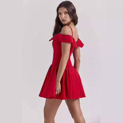 Fit & Flare Jurk V-Hals Spaghettibandjes – Loise