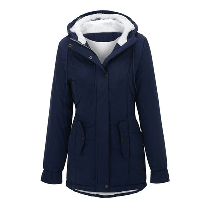 Winter parka bontkraag winddicht capuchon effen dames - Cassidy