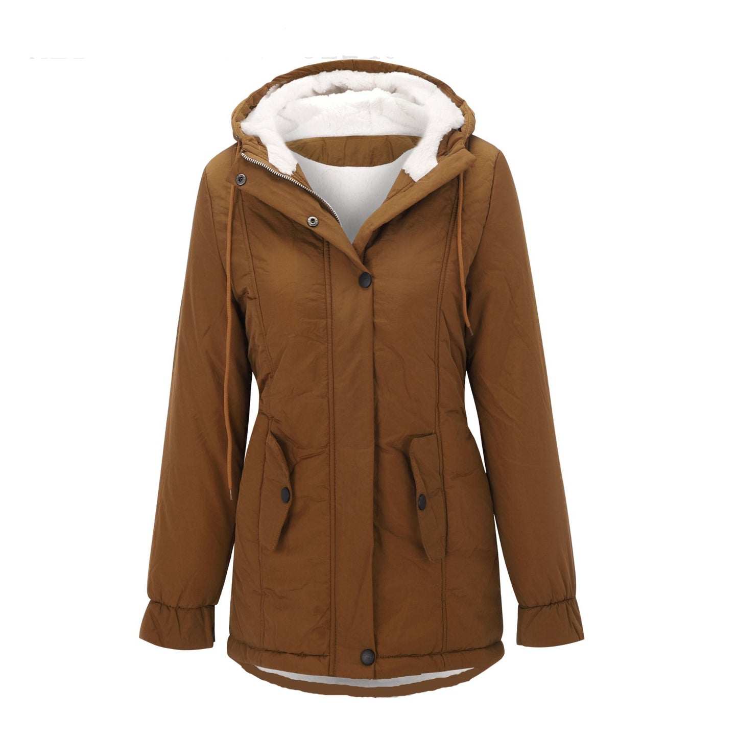 Winter parka bontkraag winddicht capuchon effen dames - Cassidy