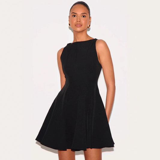 Dames Jurk Slim Fit Mouwloos Trendy - Lisse