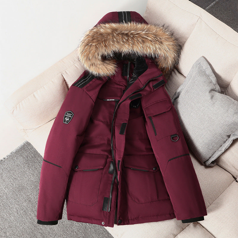 Winterjas parka bontkraag capuchon heren dons - Iver