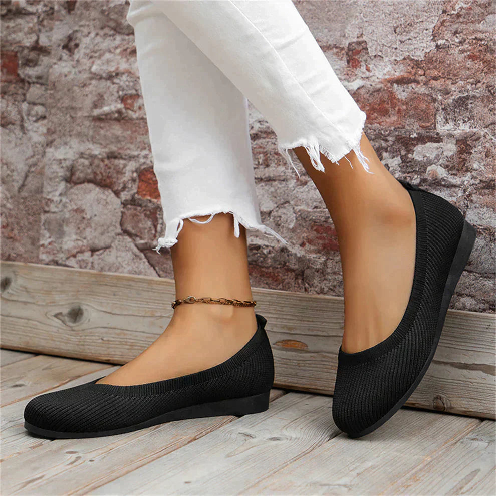 Balletschoenen Slip-On Textuur en Flexibele Zool – Ilse