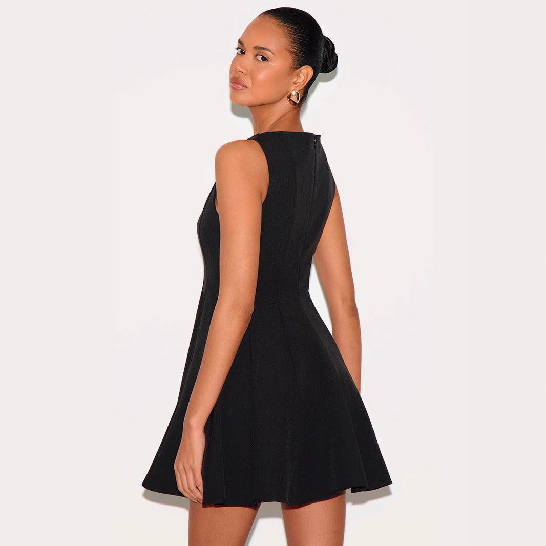 Dames Jurk Slim Fit Mouwloos Trendy - Lisse