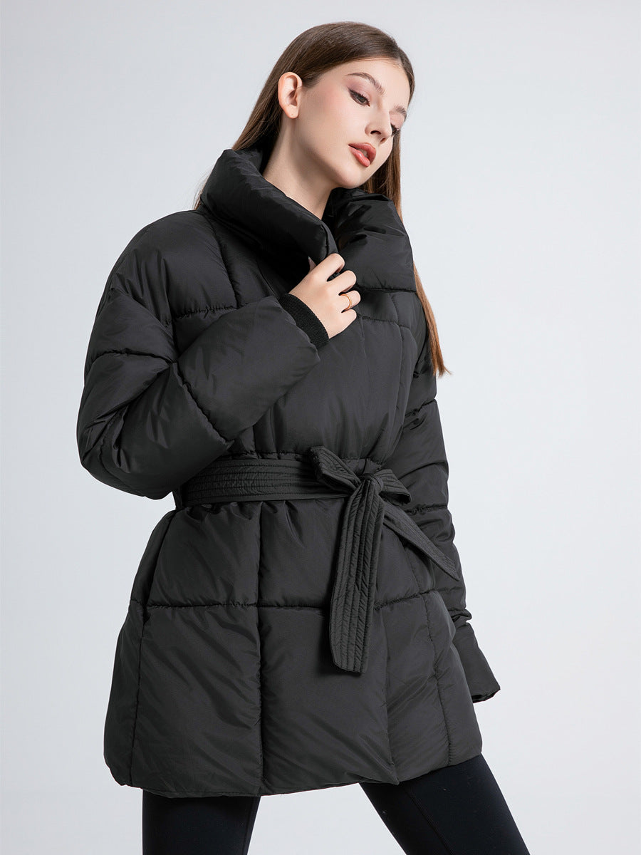 puffer tailleband jas effen dames - Pippa