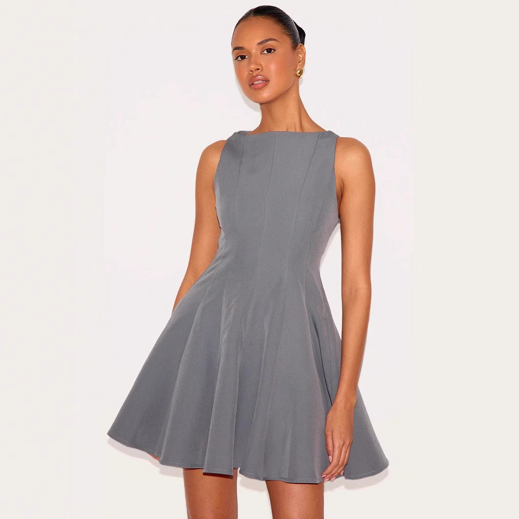 Dames Jurk Slim Fit Mouwloos Trendy - Lisse