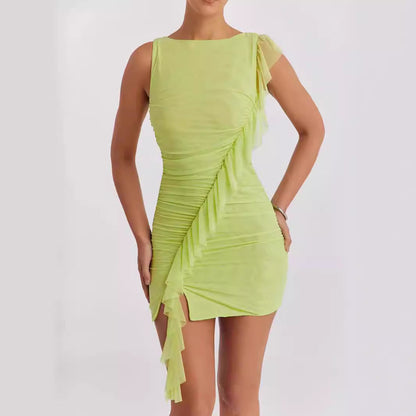 Bodycon Jurk Strakke Pasvorm met Ruches – Gerda