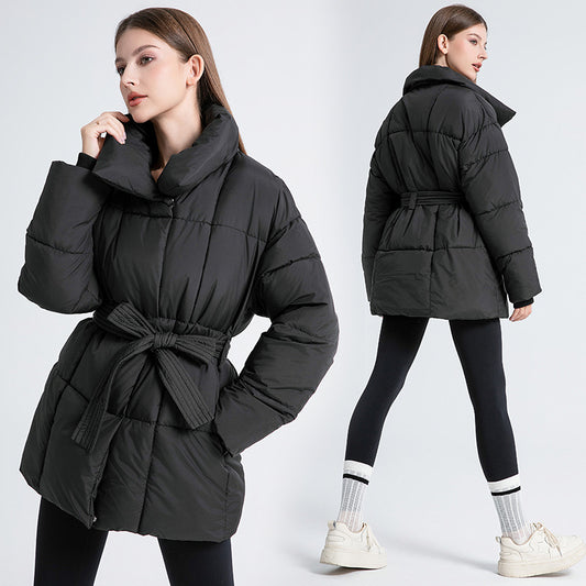 puffer tailleband jas effen dames - Pippa