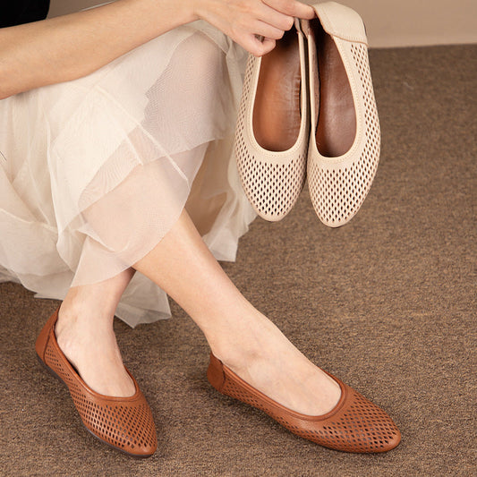 Ballet Flats Ademend Laser-Cut Ontwerp – Theresia