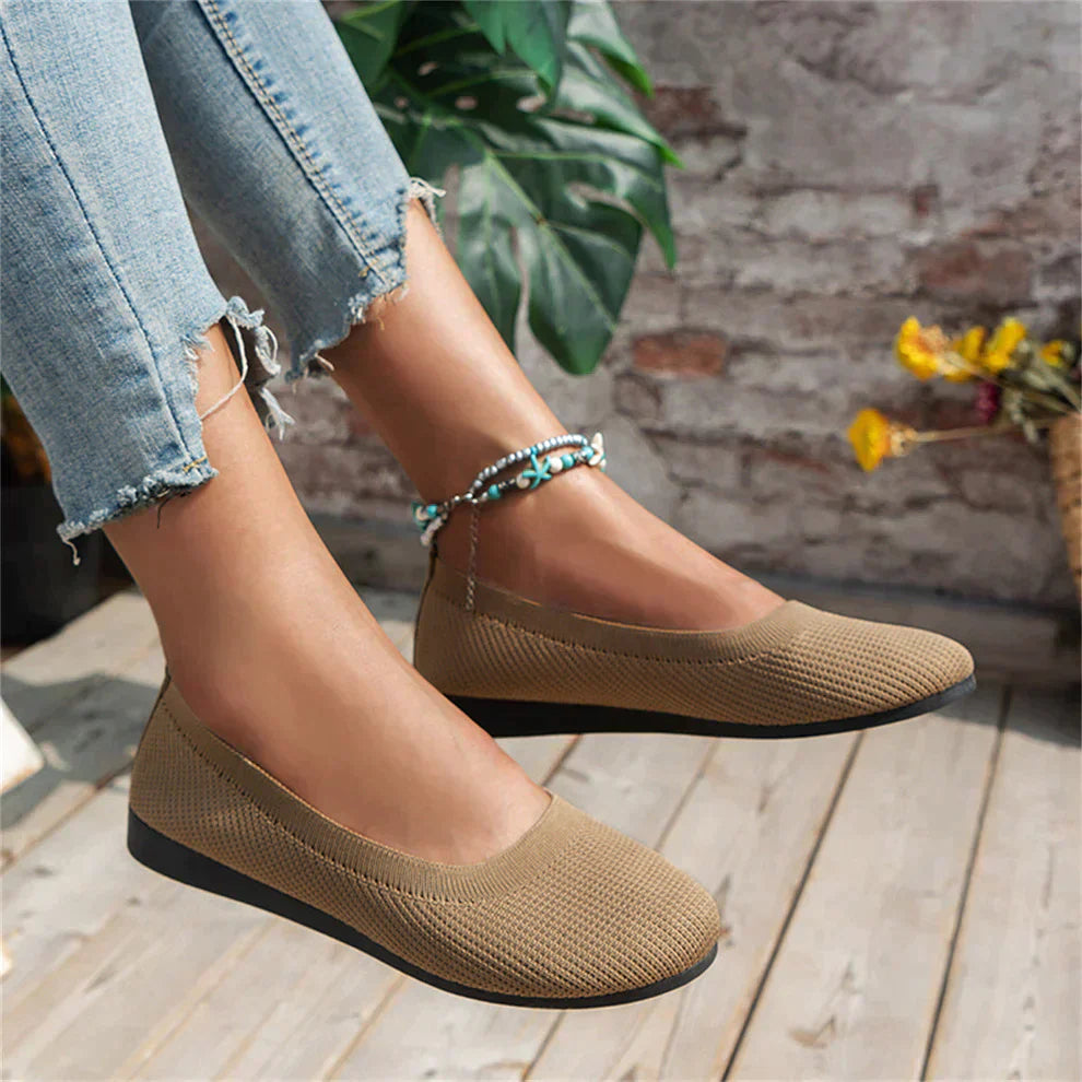 Balletschoenen Slip-On Textuur en Flexibele Zool – Ilse
