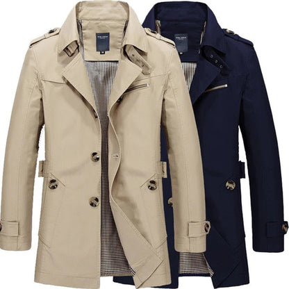 Zakelijke lange jas casual windjack trenchcoat mannen mode overjas - Werner