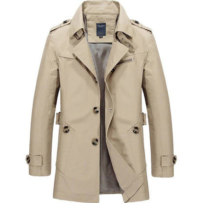 Zakelijke lange jas casual windjack trenchcoat mannen mode overjas - Werner