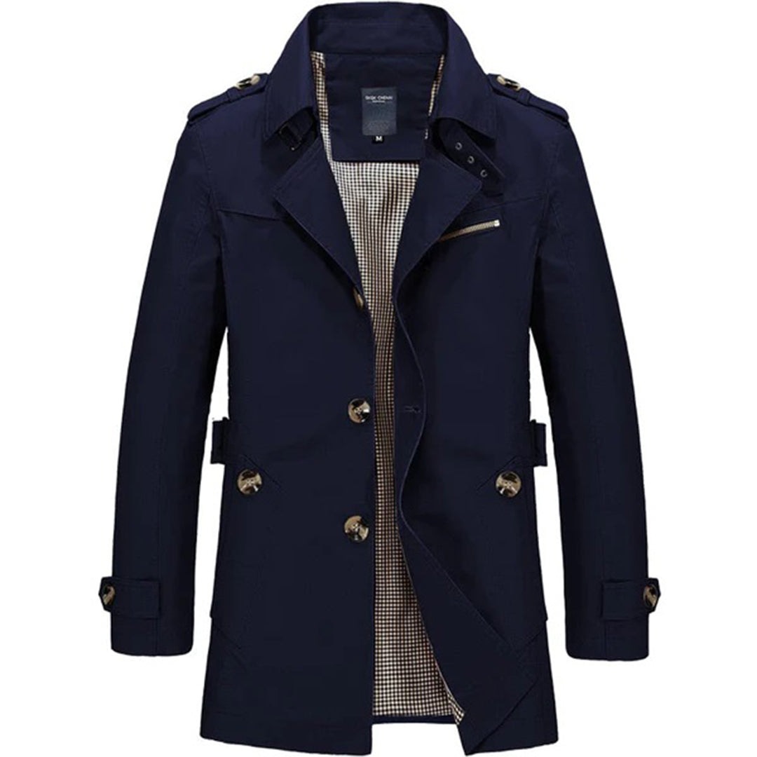 Zakelijke lange jas casual windjack trenchcoat mannen mode overjas - Werner