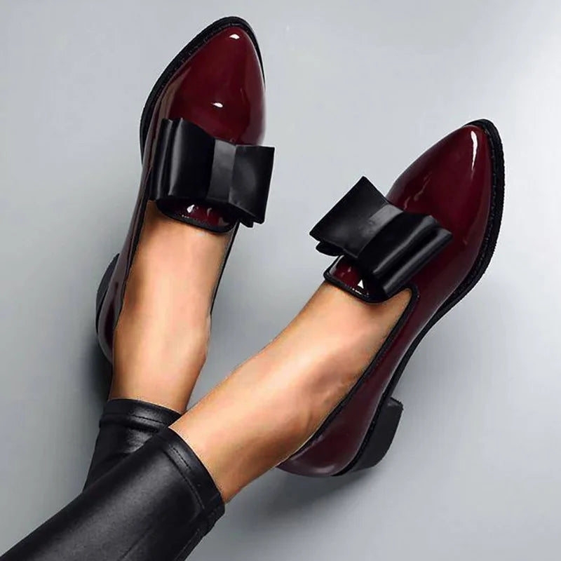 Dames Ballerina's Glanzend Met Strikaccent – Renske