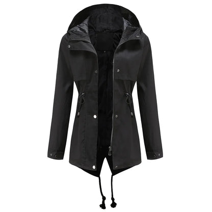 Waterdichte lichtgewicht jas trenchcoat windbreaker met capuchon - Babet