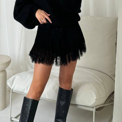 Mini Rok Hoge Taille Plissé Chic – Margriet