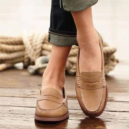 Leren Loafers Moc Toe Casual Comfort – Henriëtte