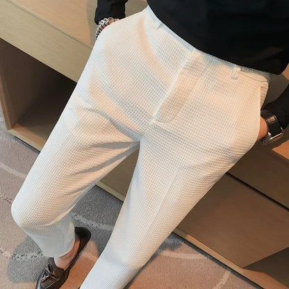 Herenbroek Elegante Ruit Ademend Materiaal – Roelof