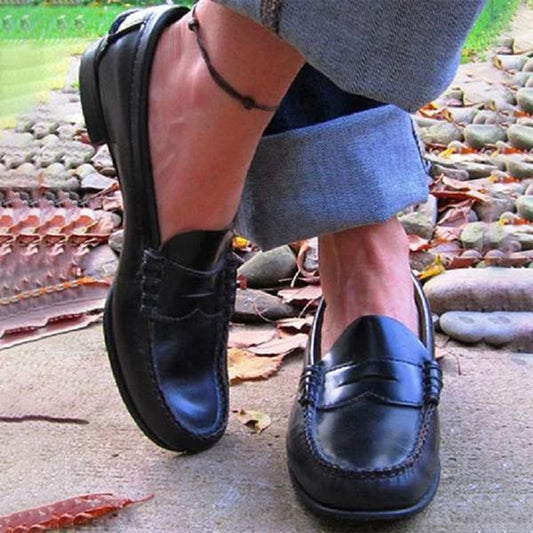Leren Loafers Moc Toe Casual Comfort – Henriëtte