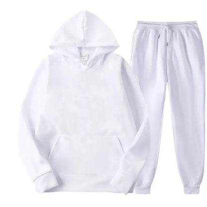 Hoodie en Broek Effen Kleur Comfortabel Sportset – Willem