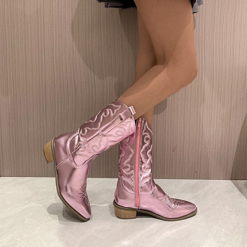 Cowgirl Laarzen Metallic Modieus Design – Issey