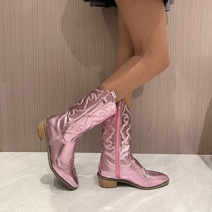 Cowgirl Laarzen Metallic Modieus Design – Issey