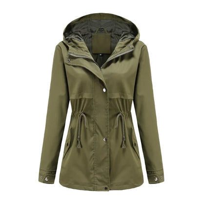 Waterdichte lichtgewicht jas trenchcoat windbreaker met capuchon - Babet