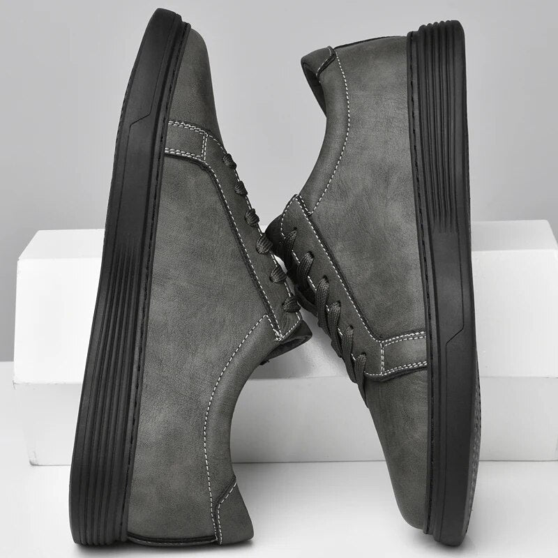 Lage Nette Sneaker Donkere Zool Comfortabel – Andries