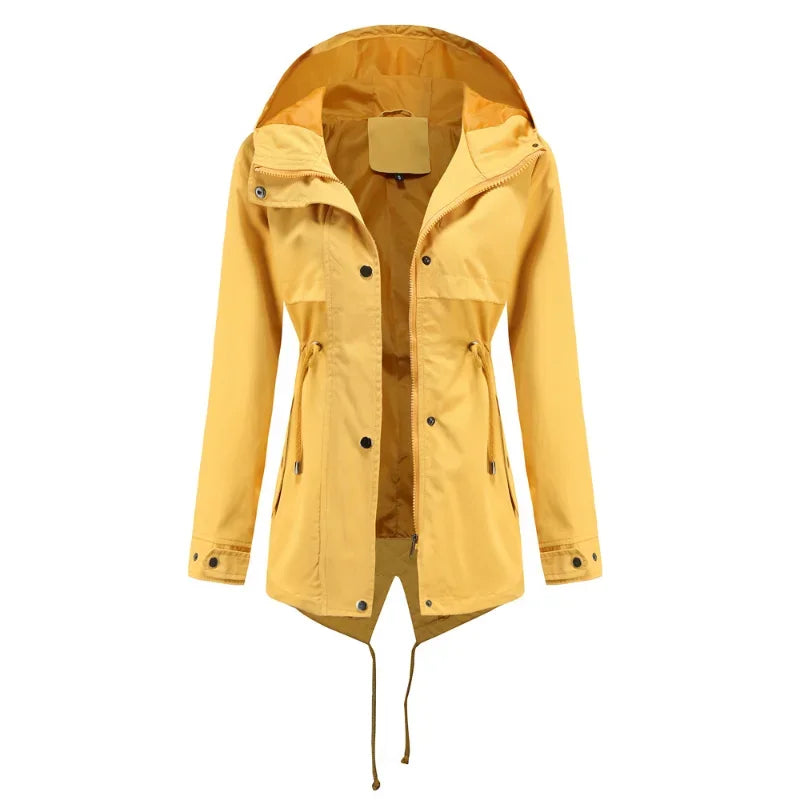 Waterdichte lichtgewicht jas trenchcoat windbreaker met capuchon - Babet