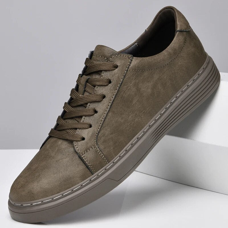 Lage Nette Sneaker Donkere Zool Comfortabel – Andries