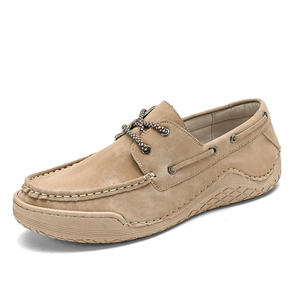 Suede loafers lace up casual- AtomClass