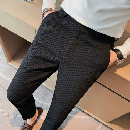 Herenbroek Elegante Ruit Ademend Materiaal – Roelof