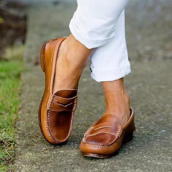 Leren Loafers Moc Toe Casual Comfort – Henriëtte