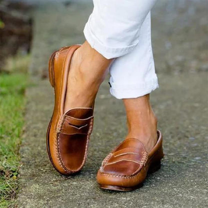 Leren Loafers Moc Toe Casual Comfort – Henriëtte