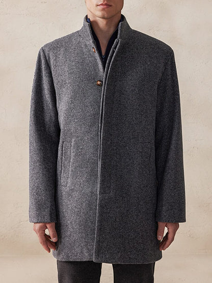 Jas Casual Tweed Met Staande Kraag – Lambertus